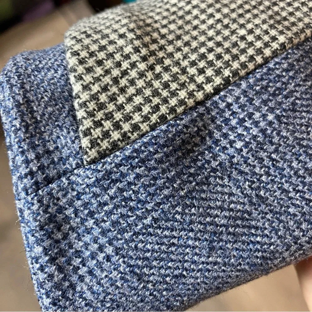 Tailored Blue Grey Formal Tweed Vest or Waistcoat